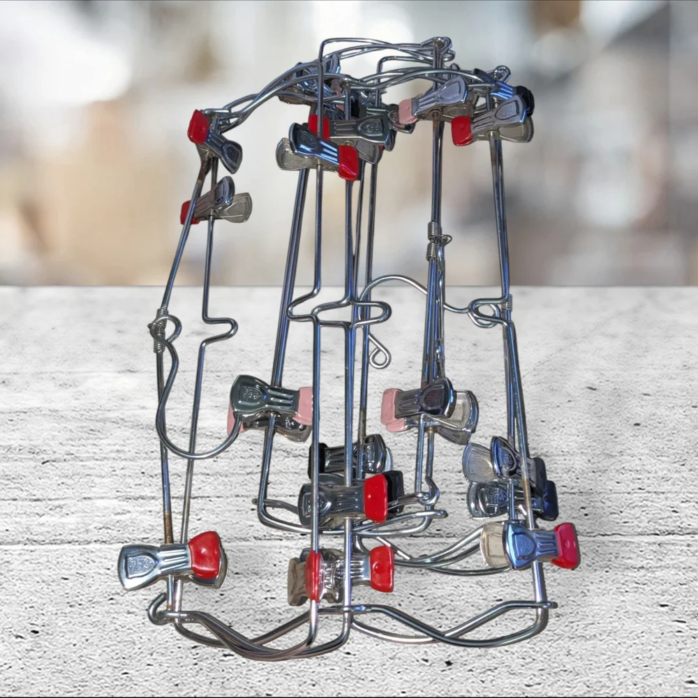 Bundle Of Metal Hangers Some Are Vintage Some Are Not
